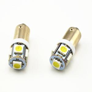 고품질 자동차 전구 BA9S 434 T4W Led 12V LED 5050 5 SMD 인테리어 독서 빛 광원 2 개