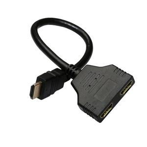 HDMI 호환 분배기 어댑터 변환기 남성-여성 1to 2 분할 이중 신호 케이블