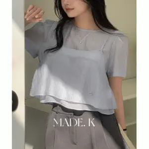 시루아 레이어드 뷔스티에 블라우스 세트 여름 여성 하객룩 출근룩