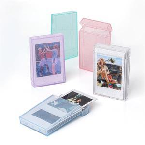 64/80 포켓 사진 앨범 3 인치 투명 포토 카드 홀더 Instax 미니 보관 도서 이름 De Fotos 수집