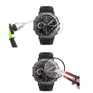 호환품 Huami Amazfit T-rex 3 강화 유리 투명 화면 보호기 풀 패키징 스티커 필름