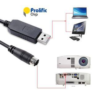 Prolific PL2303GT USB-Mini Din 8핀 RS232 직렬 PC 제어 통신 케이블(NEC 프로젝터 VT590/VT595/VT695/VT7