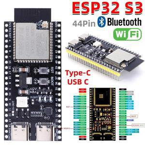 ESP32 S3 개발 보드 ESP32-S3-DevKitC-1 Arduino 8MB PSRAM 16MB 플래시 N16R8 듀얼 Type-C 44P용 Bluetoot