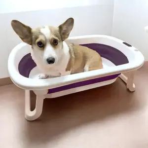 강아지 고양이 폴딩 샤워통 가정용 이동식 반려견 욕조 미니 애완 간이 목욕통 대형