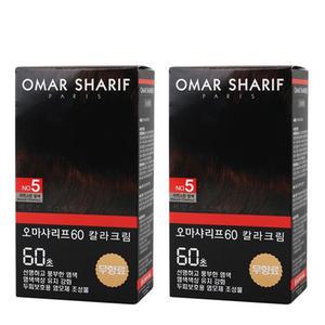 1+1 동성제약 염색약 오마샤리프 60초 칼라크림 새치 5호 자연스런밤색 총2통