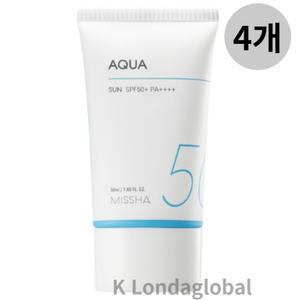 미샤 올어라운드 세이프 블록 아쿠아 선크림 50ml 4개
