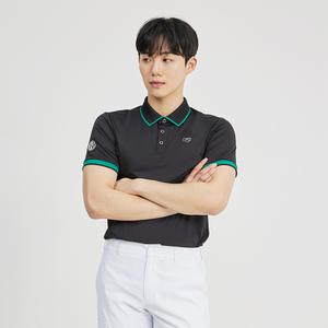 PGR골프 파크골프웨어 남성 소매배색 반팔티셔츠 GT-3318 남자 골프복