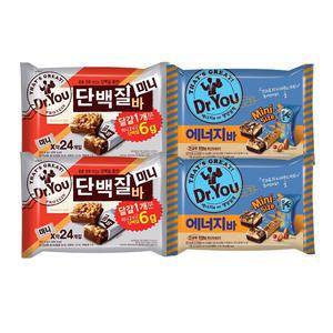 오리온 닥터유 에너지바 미니 330g+단백질바 미니 337.5gx각2개(총4개)
