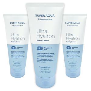 미샤 수퍼 아쿠아 울트라 히알론 클렌징폼 저자극 폼클렌징 200ml 3개