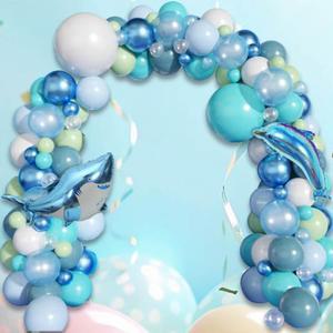 돌고래 상어 파티 풍선 세트 어린이 생일파티 풍선가랜드 만들기 이벤트 포토존 꾸미기