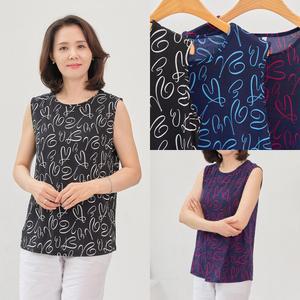 마미소 러뷰 민소매 셔츠 국내제작 엄마옷 할머니옷 빅사이즈 4060 마담 중년여성 옷