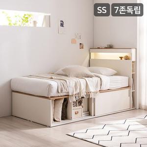 [삼익가구]NEW더빅 LED 슬라이딩 벙커빅수납 침대(7존 독립스프링 매트리스-슈퍼싱글)