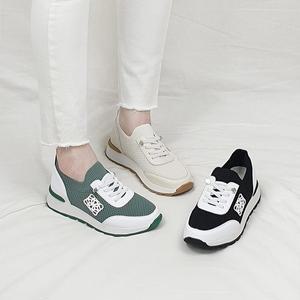 [디아]마노 니트 로고포인트 밴딩끈 키높이 스니커즈 5cm