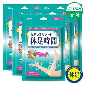 [라이온]휴족시간 쿨링시트 6매 x 6팩