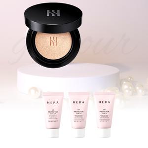 헤라 블랙 쿠션 17N1 아이보리 본품 15g+헤라 톤업 선크림 45ml (15ml 3개) 구성 세트