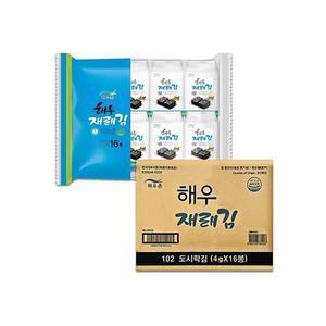 반찬 마른안주 무료배송 해우촌 재래김4g x 160봉 1box