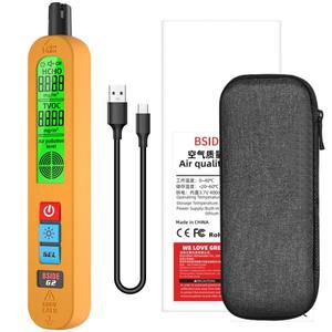 공기 질 감지기 포름알데히드 HCHO TVOC 충전식 휴대용 자동 소리 및 빛 경보 LCD 디스플레이 실내 여행