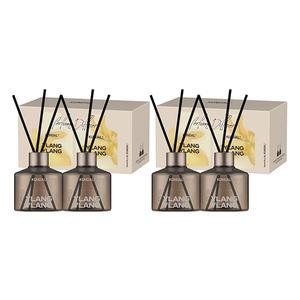 쿤달 시그니처 퍼퓸 디퓨저 더블 세트 일랑일랑 (본품, 200ml, 4개 + 섬유스틱, 20P)