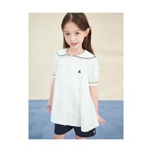빈폴 키즈 BEANPOLE KIDS 여아 클래식 마린 시어서커 상하 세트 화이트 BI5465G011 310097