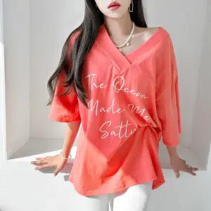 금찌 오션 브이넥 반팔티 ST6484T