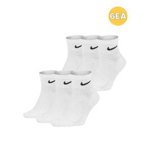[6EA]  양말 에브리데이 쿠션 트레이닝 크루 삭스 화이트 단목양말 SX7667-100