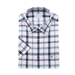 갤러리아 예작25년S/S(일반핏)링클프리 남자정장 체크 남방 여름 반소매셔츠