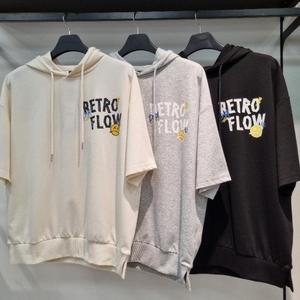 HC34 남녀공용 빅 워딩 후드 TS 공용 후드티, 공용 오버핏 후드티 LP2TU311