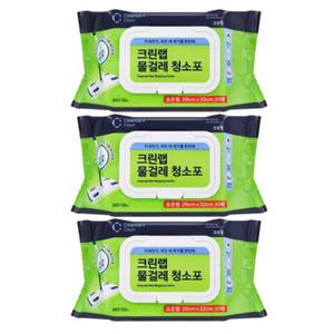 크린랩 물걸레청소포 표준형 30매 x 3팩 생활화학 안전인증 베이킹소다함유 찌든때청소