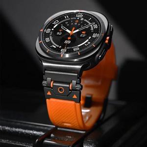 삼성호환 갤럭시 워치 7 울트라용 갭 없는 스트랩47mm 스포츠 소프트 밴드고무 팔찌