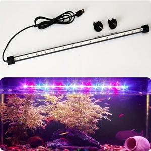 식물조명등 멀티  17-47cm 수족관 LED 조명 잠튜닝 무드 라이트 USB 방수 물고기 탱크 장식 식물 성장 악세
