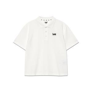 [Lee Kids](김해점)스몰 트위치 오버핏 피케 카라 티셔츠 화이트 LK2502ST01WH
