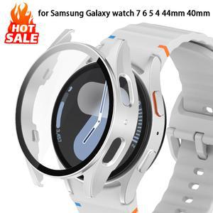 갤럭시 시계 용 유리 PC 케이스 7 6 5 4 44mm 40mm 액세서리 전면 낙하 방지 범퍼 커버 watch7 화면 보호기