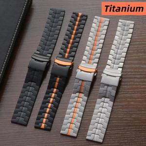 화웨이 시계 4/4Pro GT5/5Pro 용 20mm 22mm 럭셔리 티타늄 남성 밴드 갤럭시 7/6/5/4 Amazfit Active 2 용 46mm 금속 스트랩