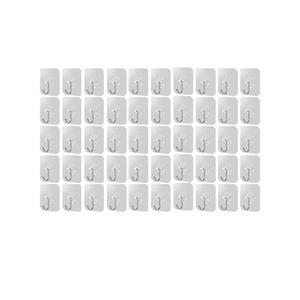 강력 부착 타공없이 붙이는 만능 찰떡 아이언 후크 50p/고리/무타공/접착식/훅/거치대/가방/걸이/모자/벽