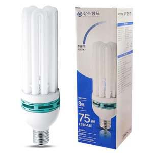 장수램프 고와트 삼파장 EL램프 75W 주광색 E39base