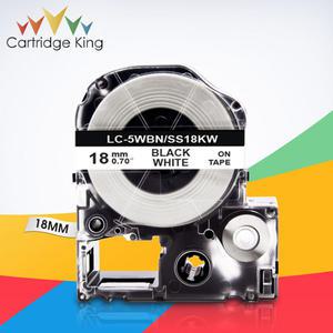 흰색 SS18KW LC-5WBN 34 18mm 라벨 테이프 엡손 킹 짐 LW-C410 LW-400 teprapro SR210 SR220 라벨 메이커