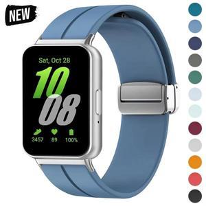삼성 Galaxy Fit 3 밴드 금속 커넥터 용 마그네틱 스트랩 Smartwatch 팔찌 Correa 실리콘 액세서리