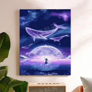 우영우 고래 피포페인팅 diy 유화그리기 그림그리기세트 유화그림 그리기 미술 색칠