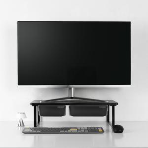 플레이기어 모니터받침대 높은 높이 서랍 부착 520mm, 높이15cm 블랙