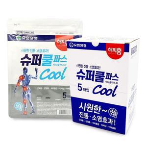 다용도 진통 소염효과 붙이는 슈퍼 쿨파스 5매입 파스 구급약 생확용품