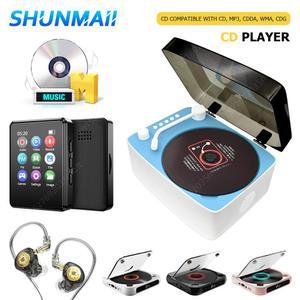 cd 플레이어 어학용 다기능 서라운드 사운드 블루투스 USB MP3 디스크 휴대용 음악 원격 제어 스테레오 스피커 인테리어 침실