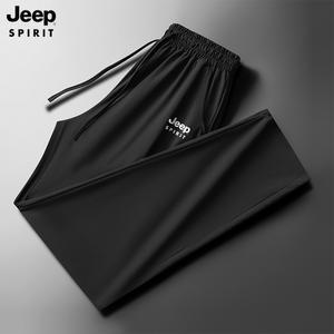 JEEP SPIRIT 남성 여름  밴딩 냉감 쿨 바지 아이스 작업복 스판 슬랙스