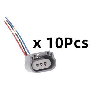 10Pcs 자동 자동차 헤드 라이트 안개 램프 소켓 H13 LED 전구 세라믹 커넥터 플러그 배선 하네스 Foglight