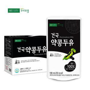 건국 약콩두유 20팩 / 국산 검은콩(흑태)과 국산 약콩