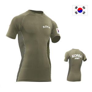 쿨론 ROKA 로카 래쉬가드 카키 반팔 군대 티셔츠