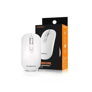 [에스투씨엔아이]맥스틸 GM-WN100L 무소음 무선 광 마우스 화이트