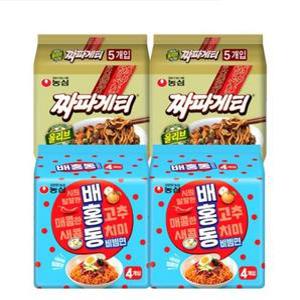 짜파게티 10봉+ 배홍동비빔면 8봉