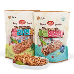 호정가 꿀라면과자 통밀영양바 (504g) / 2개묶음 전통과자 기획상품
