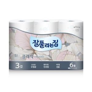 잘풀리는집 더도톰한 3겹 클래식 25m 6롤X4팩