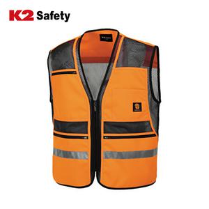 조끼 K2 safety VE-A3601 춘하 작업조끼 등판메쉬 옥스포드원단 형광 시인성 워크웨어 작업복